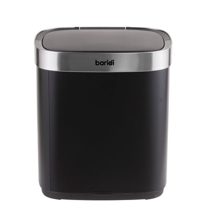 Baridi Sensor Bin, 50L Capacity, Black/Stainless Steel – DH281