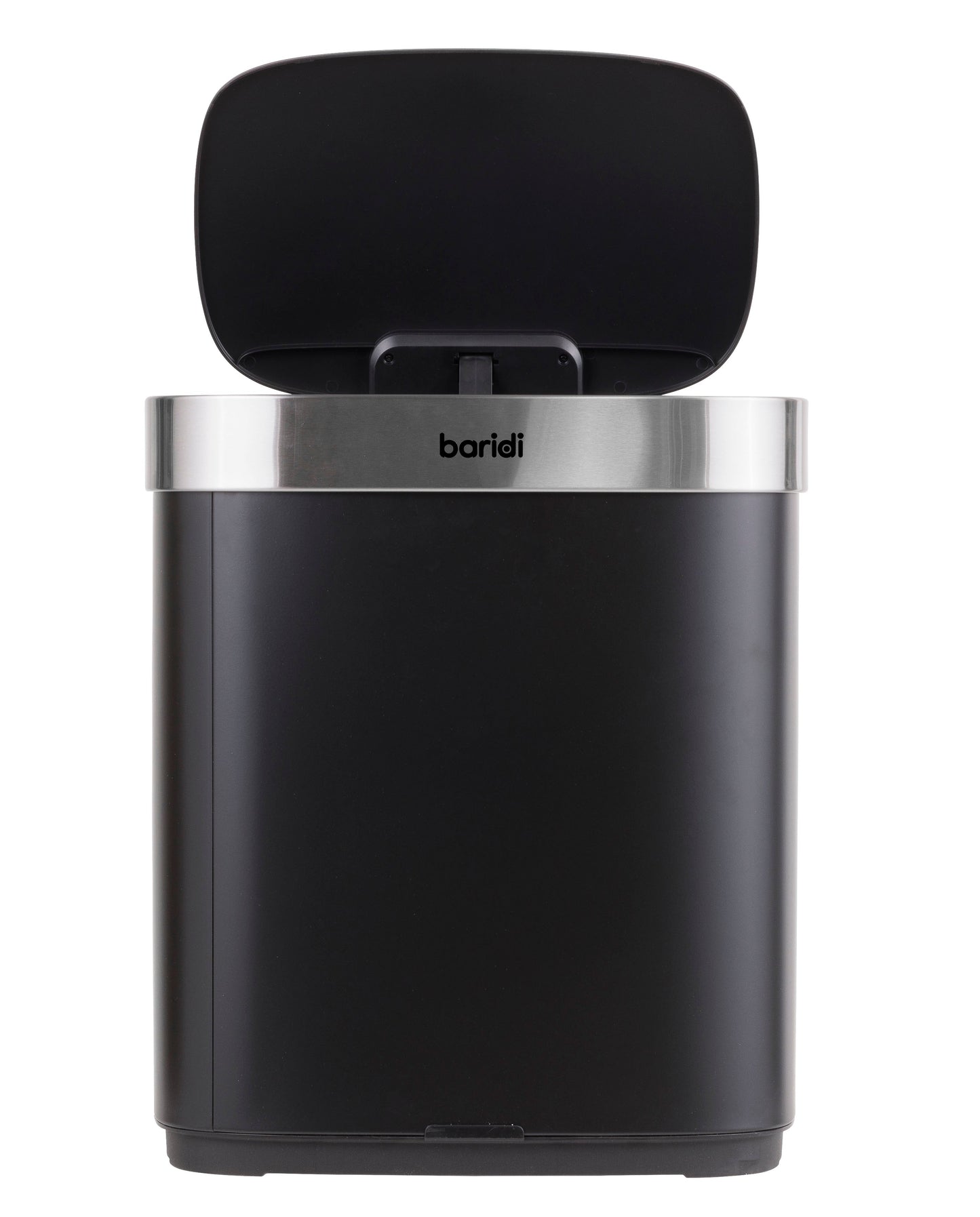 Baridi Sensor Bin, 50L Capacity, Black/Stainless Steel – DH281