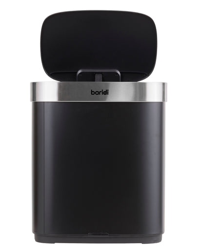 Baridi Sensor Bin, 50L Capacity, Black/Stainless Steel – DH281