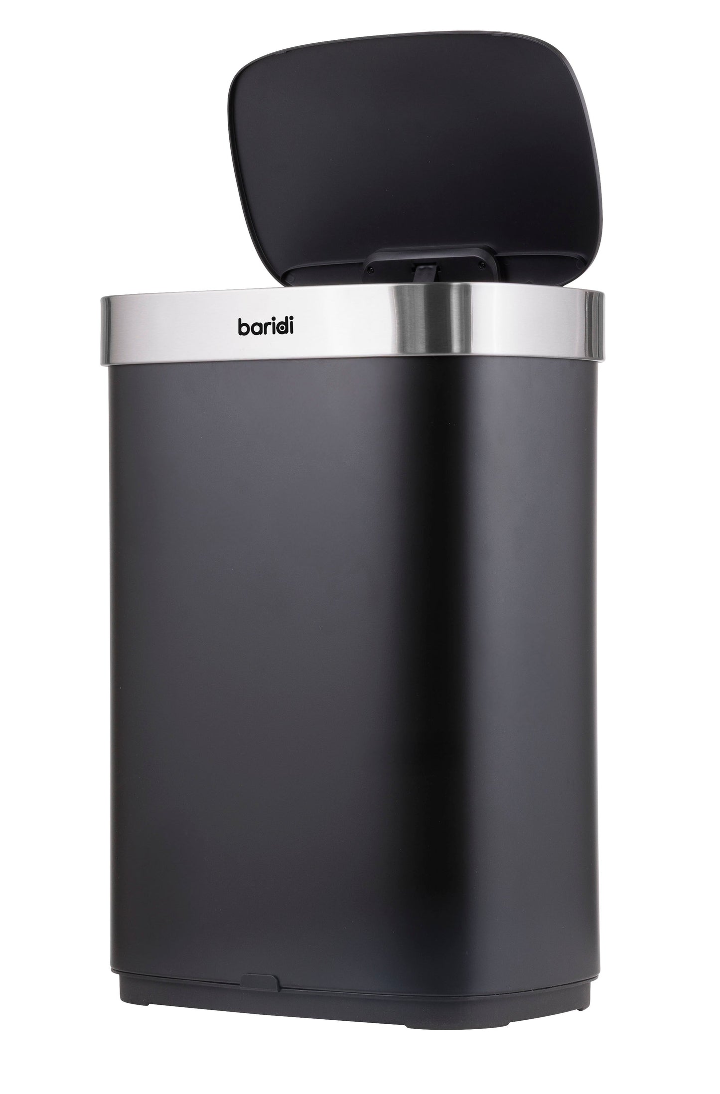 Baridi Sensor Bin, 65L Capacity, Black/Stainless Steel – DH282