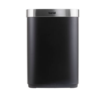 Baridi Sensor Bin, 65L Capacity, Black/Stainless Steel – DH282