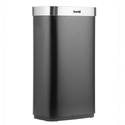Baridi Sensor Bin, 80L Capacity, Black/Stainless Steel - DH283