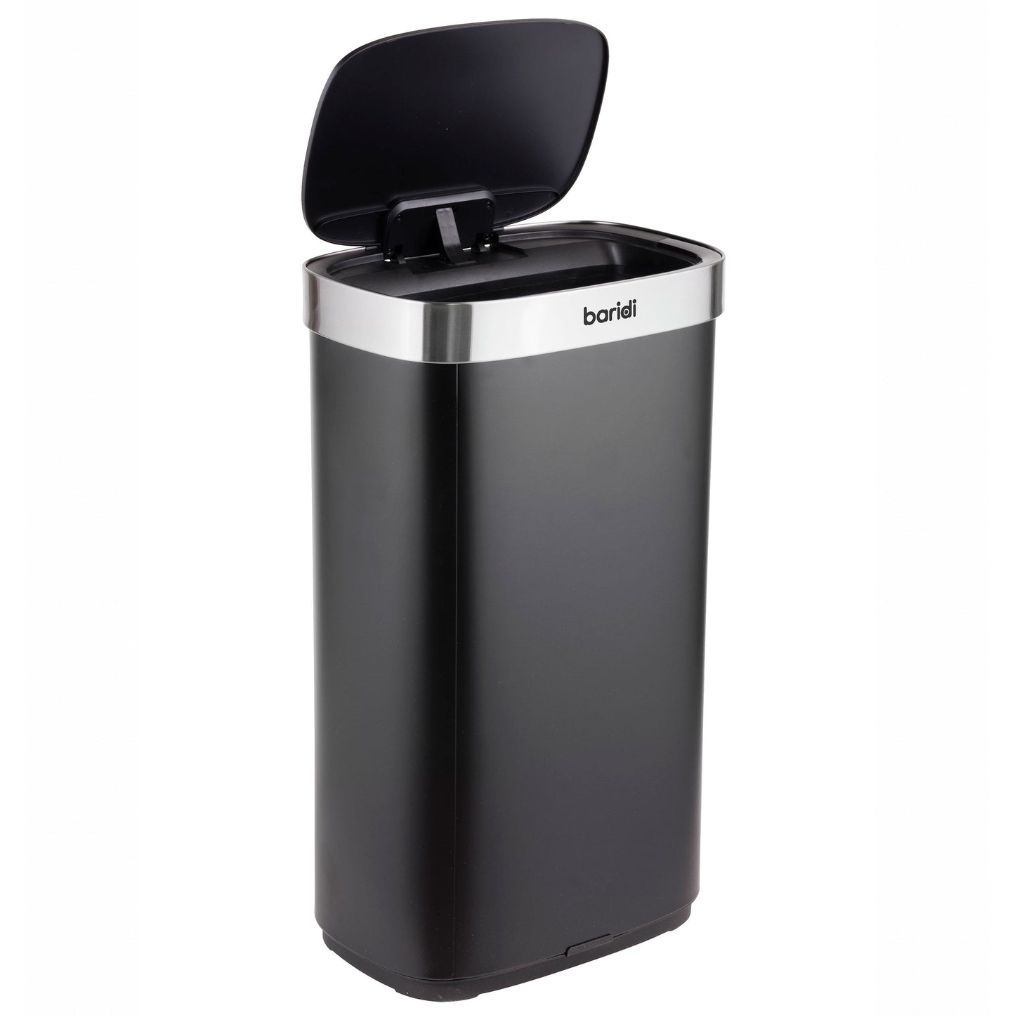 Baridi Sensor Bin, 80L Capacity, Black/Stainless Steel - DH283