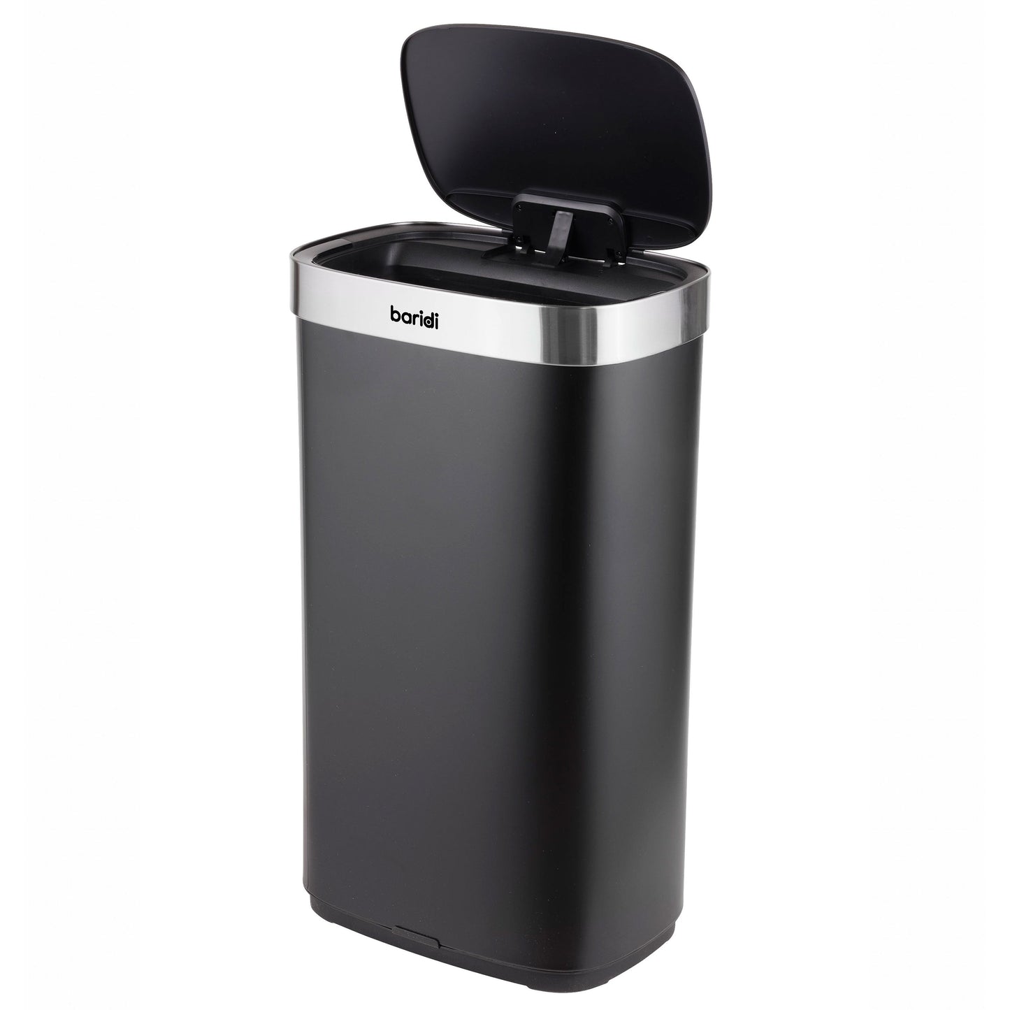 Baridi Sensor Bin, 80L Capacity, Black/Stainless Steel - DH283