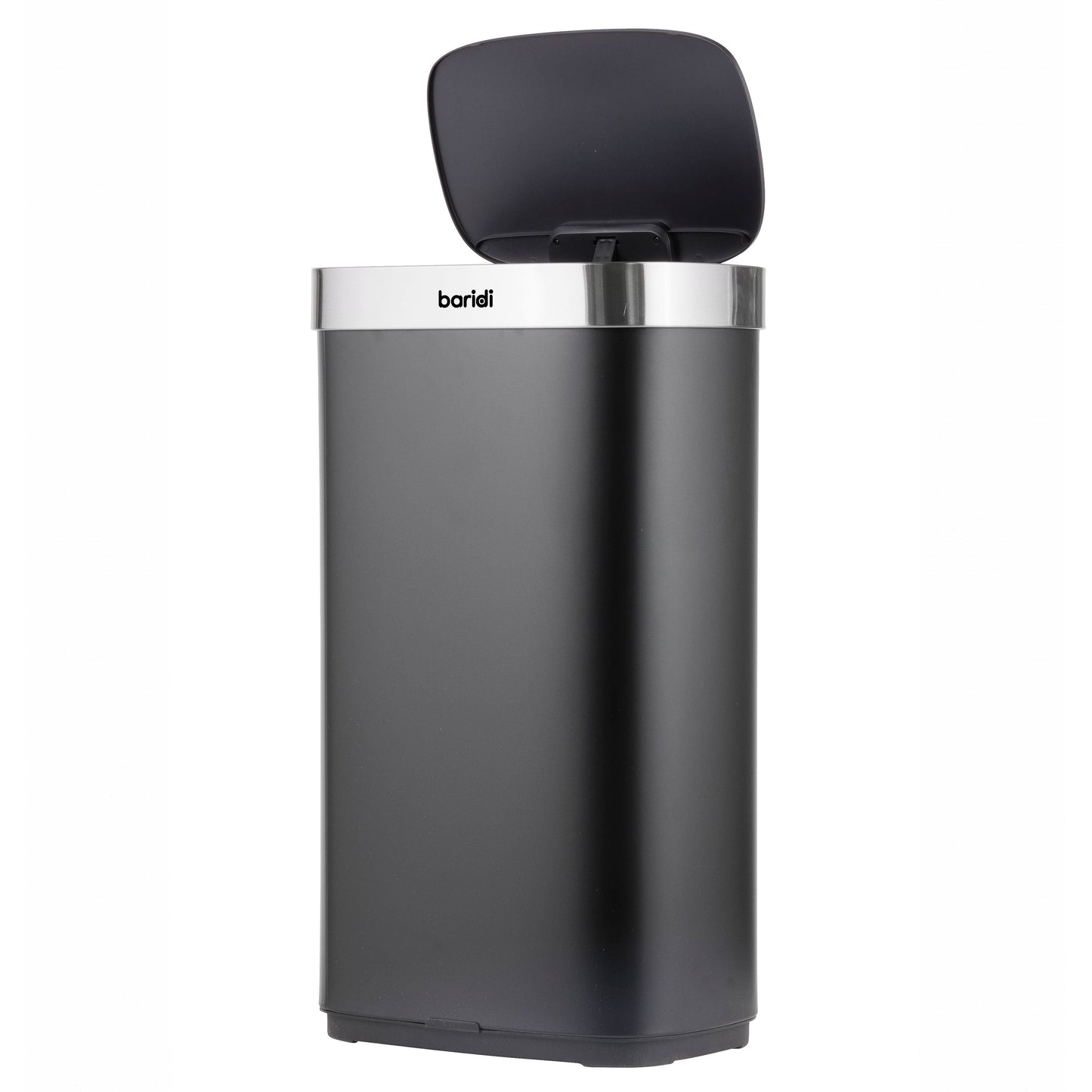 Baridi Sensor Bin, 80L Capacity, Black/Stainless Steel - DH283