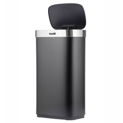 Baridi Sensor Bin, 80L Capacity, Black/Stainless Steel - DH283