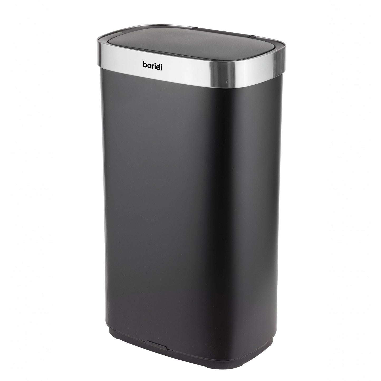 Baridi Sensor Bin, 80L Capacity, Black/Stainless Steel - DH283