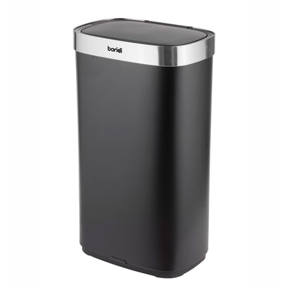 Baridi Sensor Bin, 80L Capacity, Black/Stainless Steel - DH283