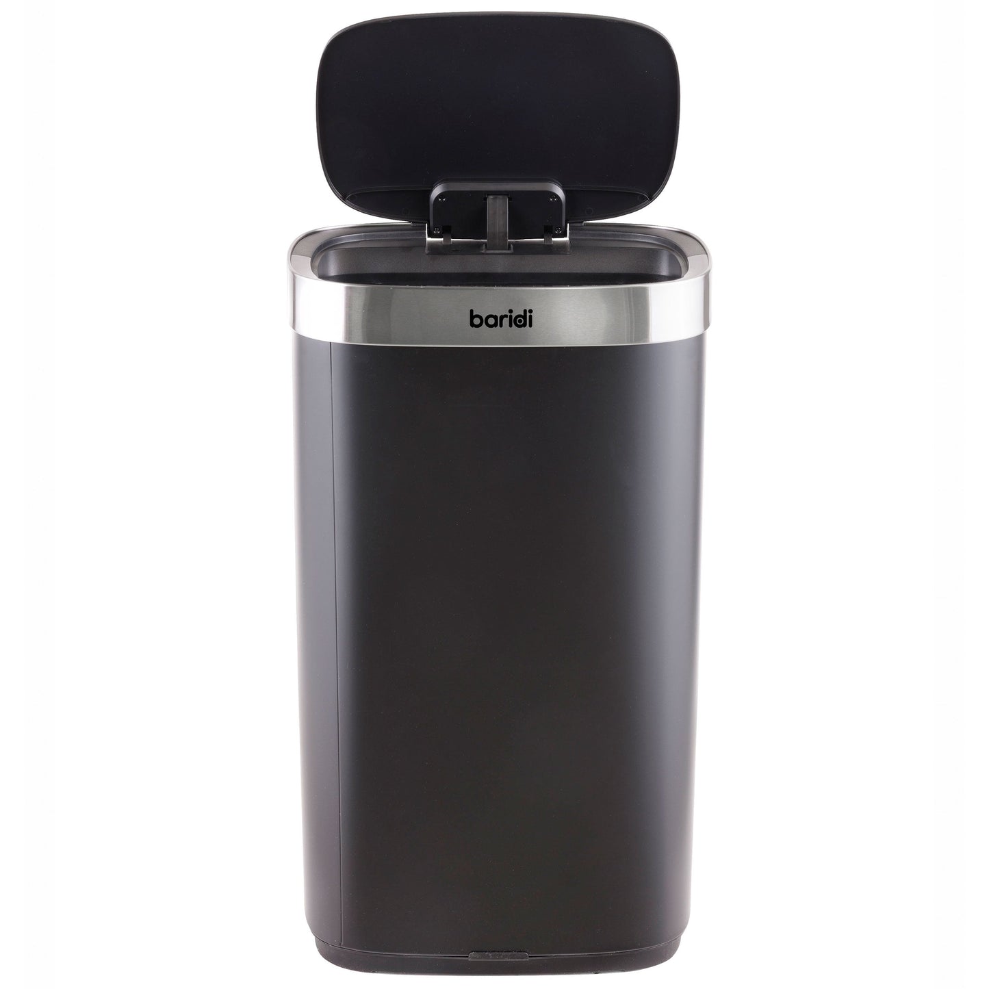 Baridi Sensor Bin, 80L Capacity, Black/Stainless Steel - DH283