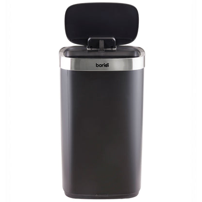 Baridi Sensor Bin, 80L Capacity, Black/Stainless Steel - DH283