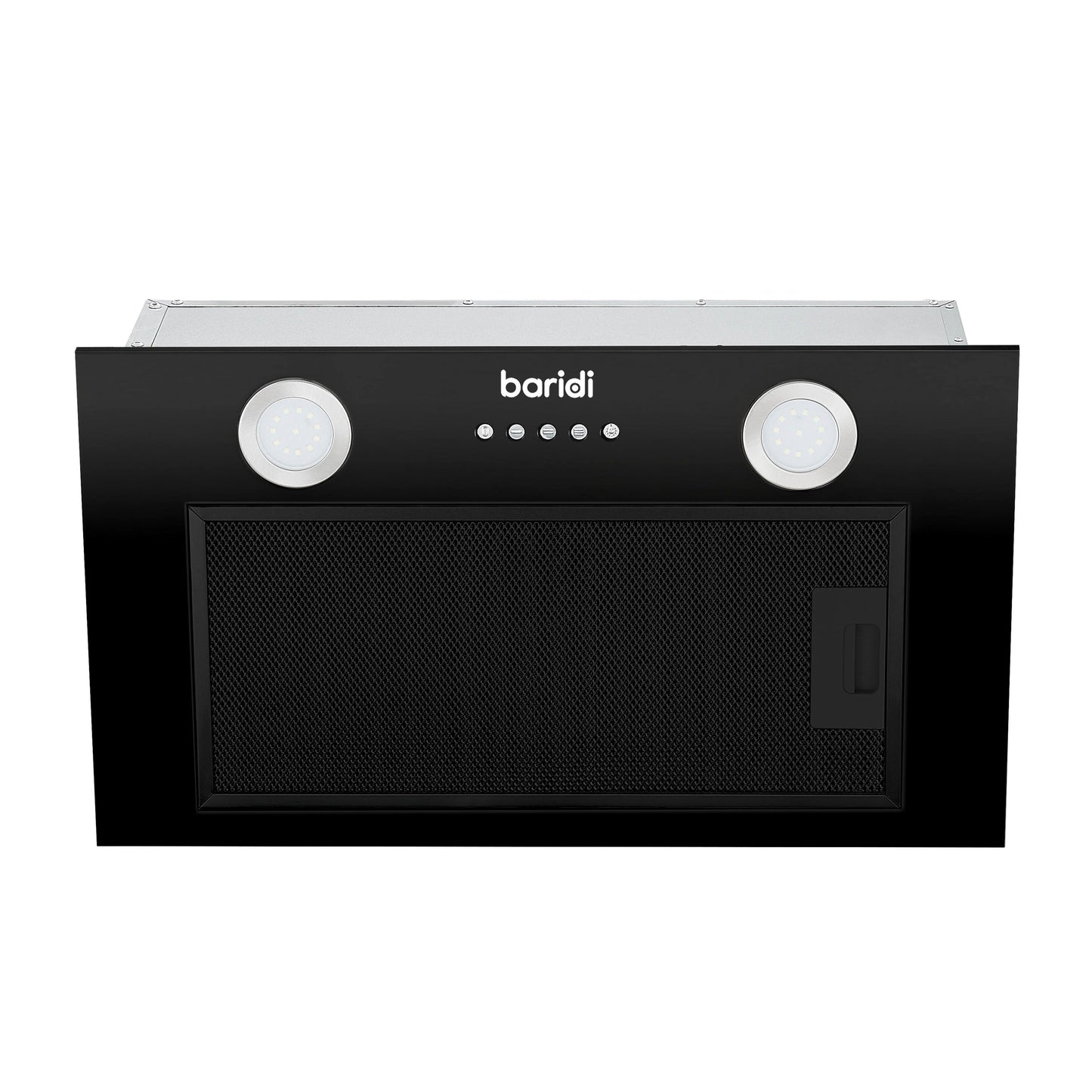 Baridi Built-In Cooker Hood 52cm with 5 Layer Filter, Black - DH285