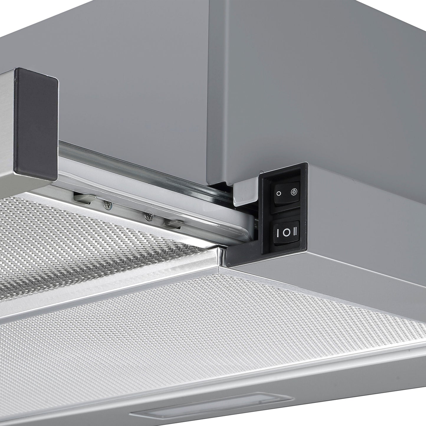Baridi Telescopic Cooker Hood, 60cm with Aluminium Filters, Stainless Steel – DH286