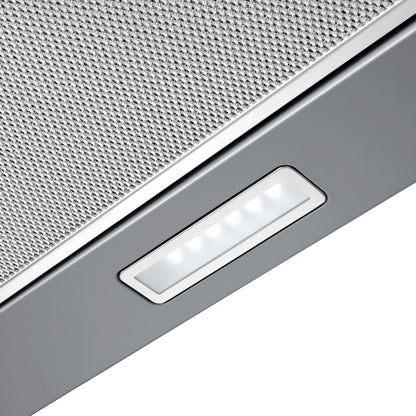 Baridi Telescopic Cooker Hood, 60cm with Aluminium Filters, Stainless Steel – DH286