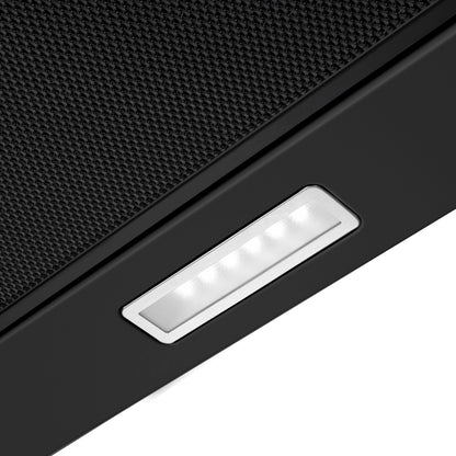 Baridi Telescopic Cooker Hood, 60cm with Aluminium Filters, Black – DH287