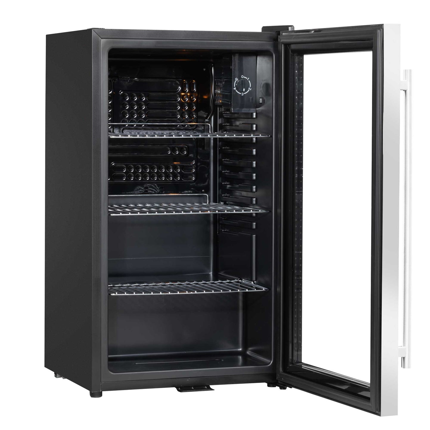 Baridi 85L Under Counter Drinks, Beer & Wine Cooler Fridge with Light, Stainless Steel - DH31