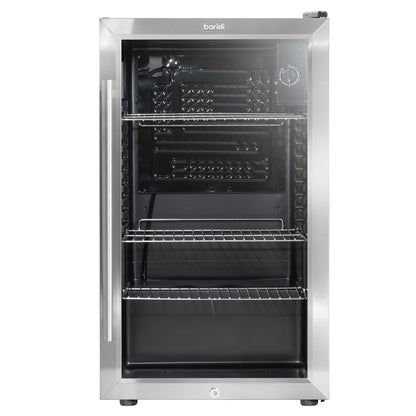 Baridi 85L Under Counter Drinks, Beer & Wine Cooler Fridge with Light, Stainless Steel - DH31