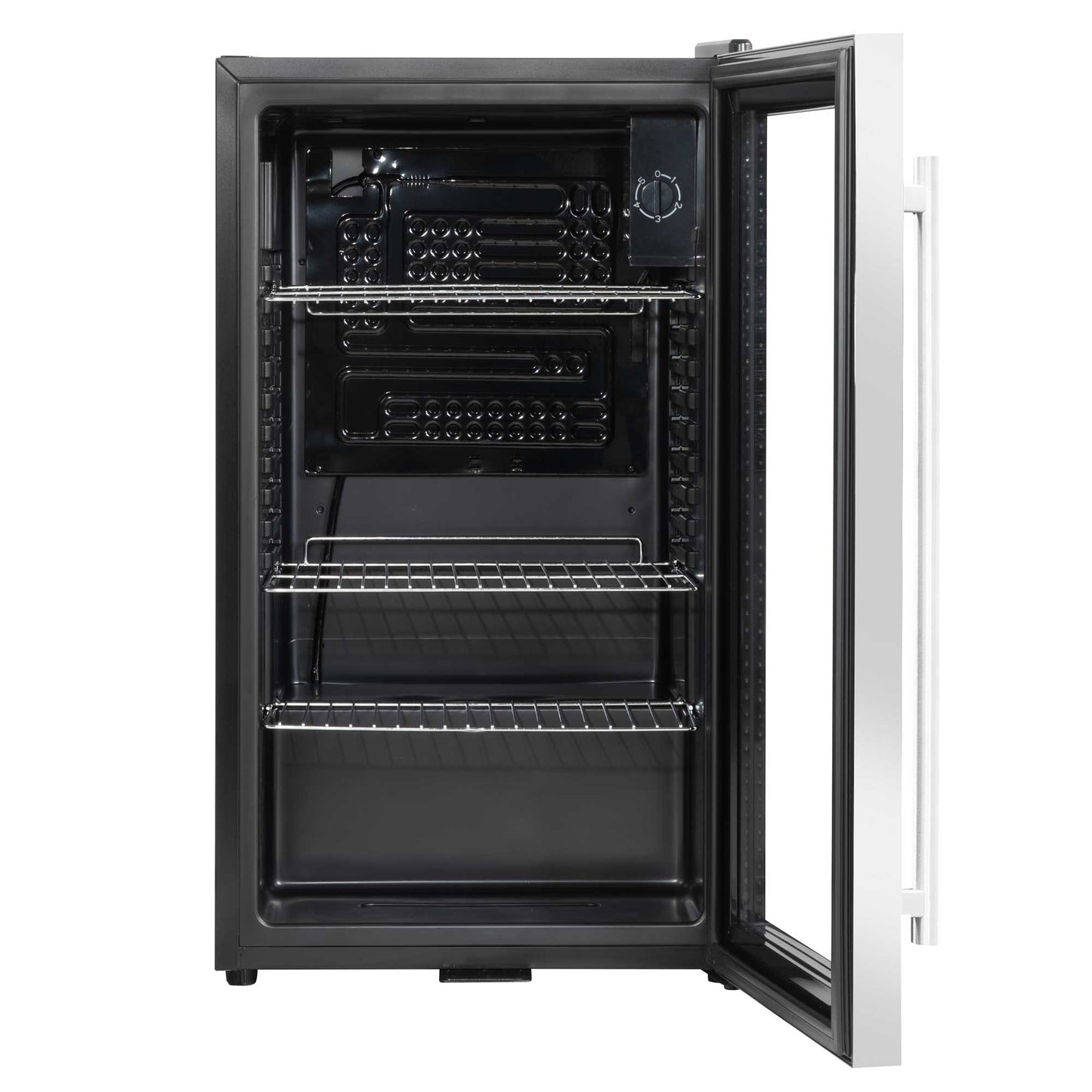 Baridi 85L Under Counter Drinks, Beer & Wine Cooler Fridge with Light, Stainless Steel - DH31