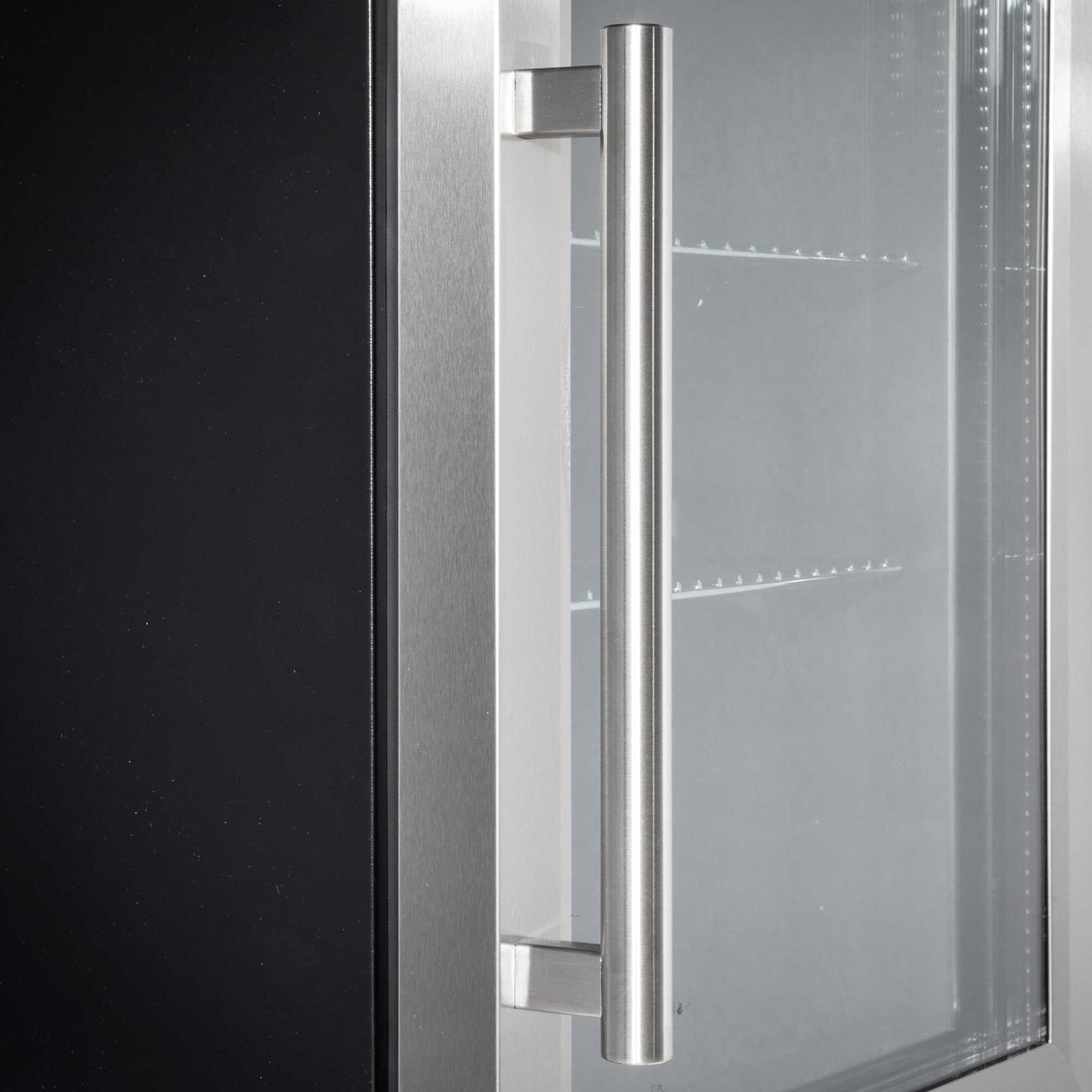 Baridi 85L Under Counter Drinks, Beer & Wine Cooler Fridge with Light, Stainless Steel - DH31