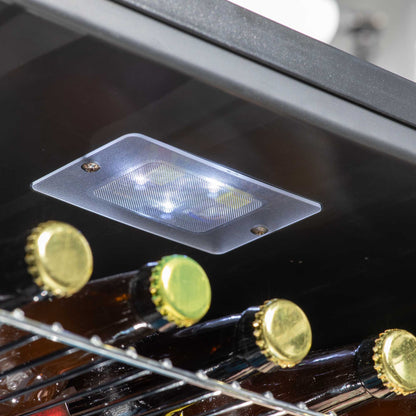 Baridi 85L Under Counter Drinks, Beer & Wine Cooler Fridge with Light, Stainless Steel - DH31