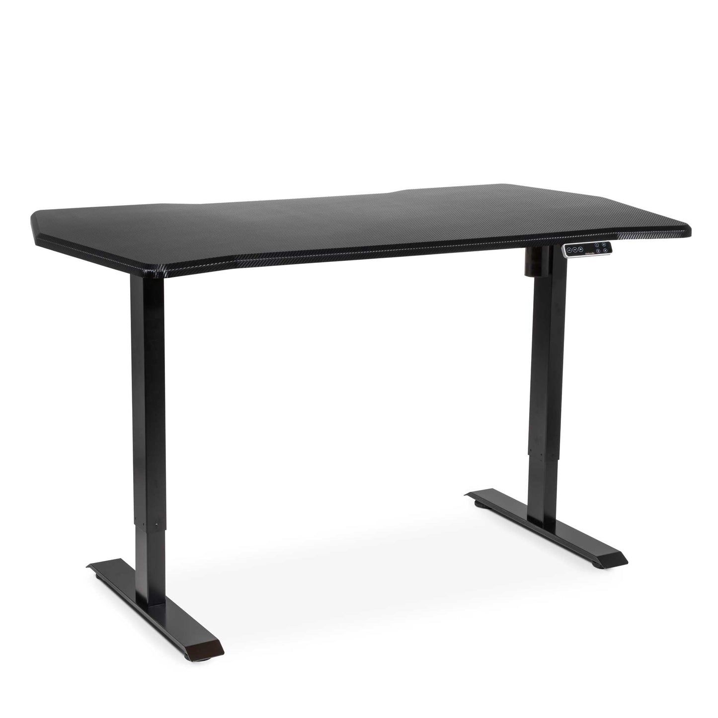 Carbon Fibre Effect Electric Height Adjustable Standing Desk with Memory, Quiet, 1400 x 700mm - DH43