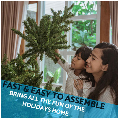 Artificial Hinged Christmas Tree, 5ft/150cm with 750+ PE Tips & PVC Interior - DH44