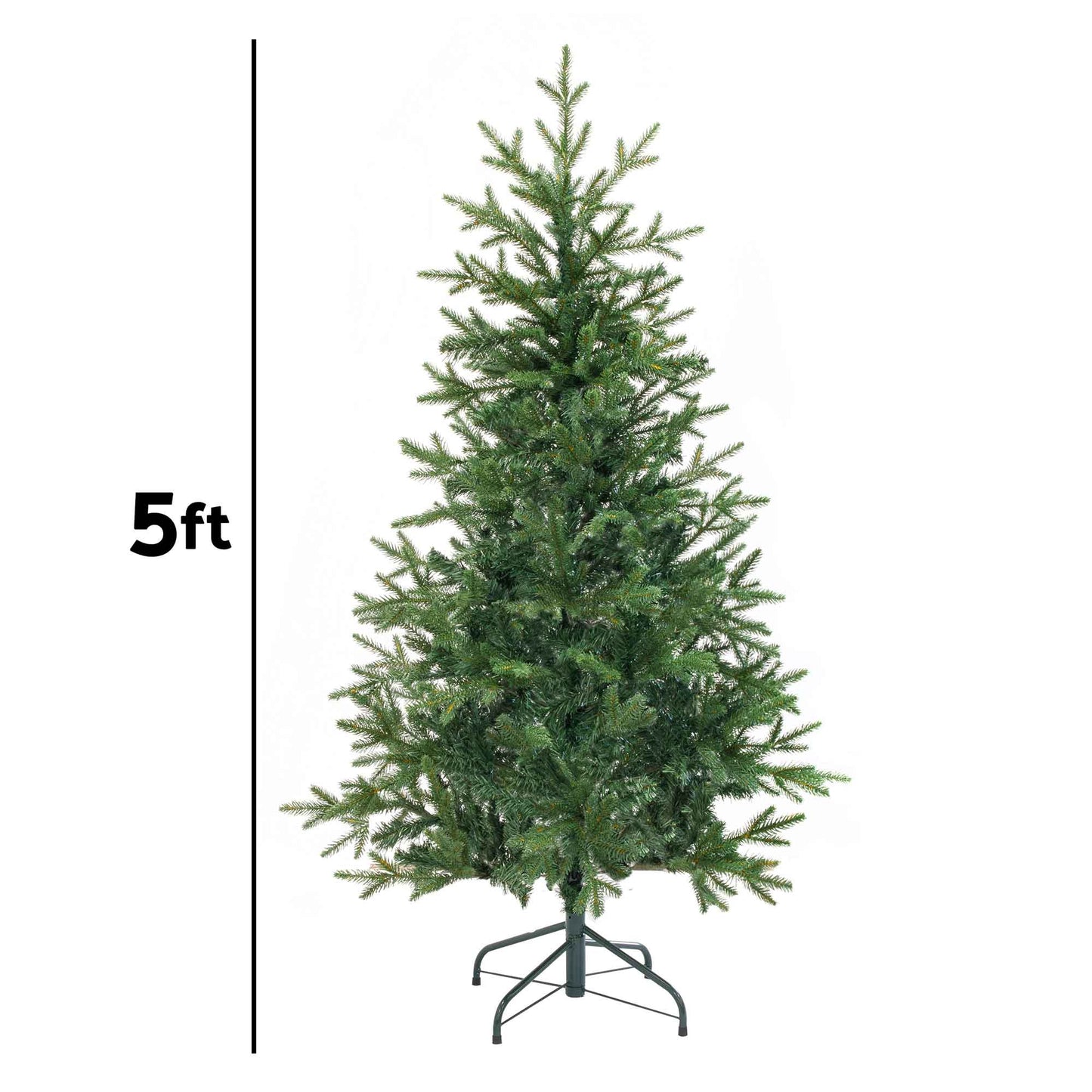 Artificial Hinged Christmas Tree, 5ft/150cm with 750+ PE Tips & PVC Interior - DH44