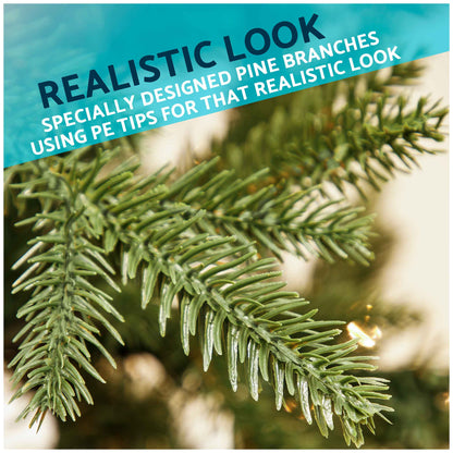 Artificial Hinged Christmas Tree, 5ft/150cm with 750+ PE Tips & PVC Interior - DH44