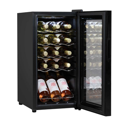 Baridi 15 Bottle Wine Fridge with Touch Controls & LED Light, Black - DH5