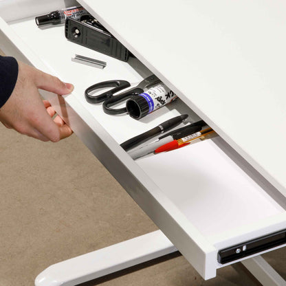 Height Adjustable Sit & Stand Desk with USB, Electric Standing, White, 1200 x 600mm - DH54