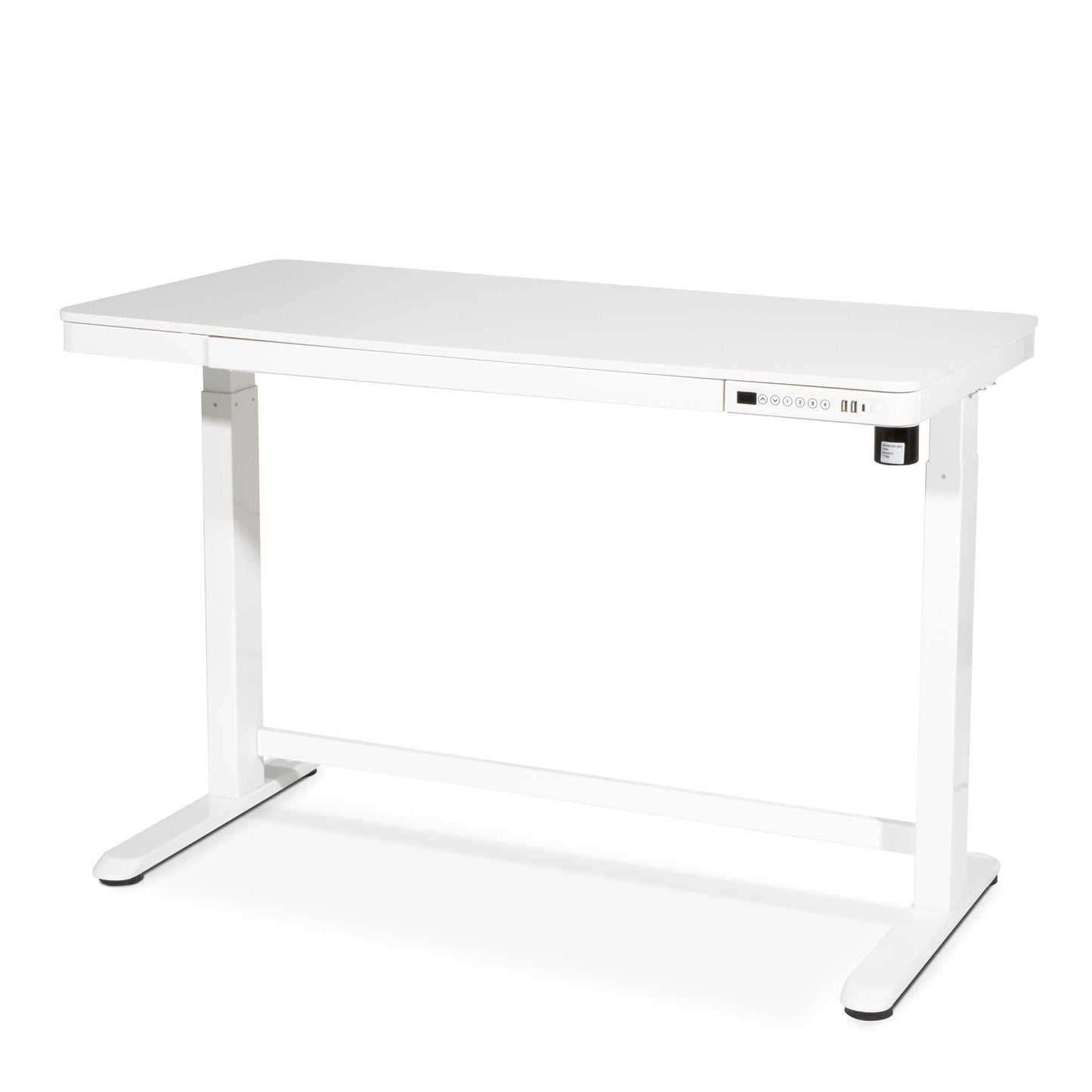 Height Adjustable Sit & Stand Desk with USB, Electric Standing, White, 1200 x 600mm - DH54