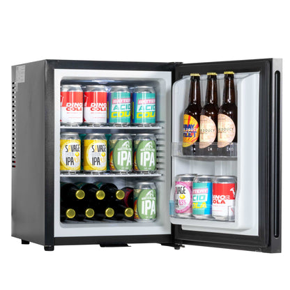 Baridi 35L Ultra Quiet Drinks Mini Fridge with LED Light, Black - DH58