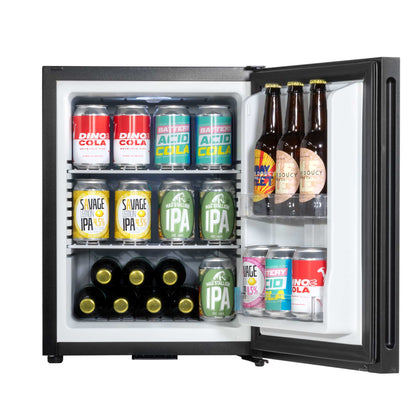Baridi 35L Ultra Quiet Drinks Mini Fridge with LED Light, Black - DH58