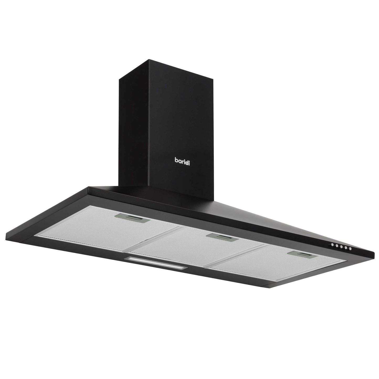 Baridi 90cm Chimney Style Cooker Hood with Carbon Filters, Black - DH59