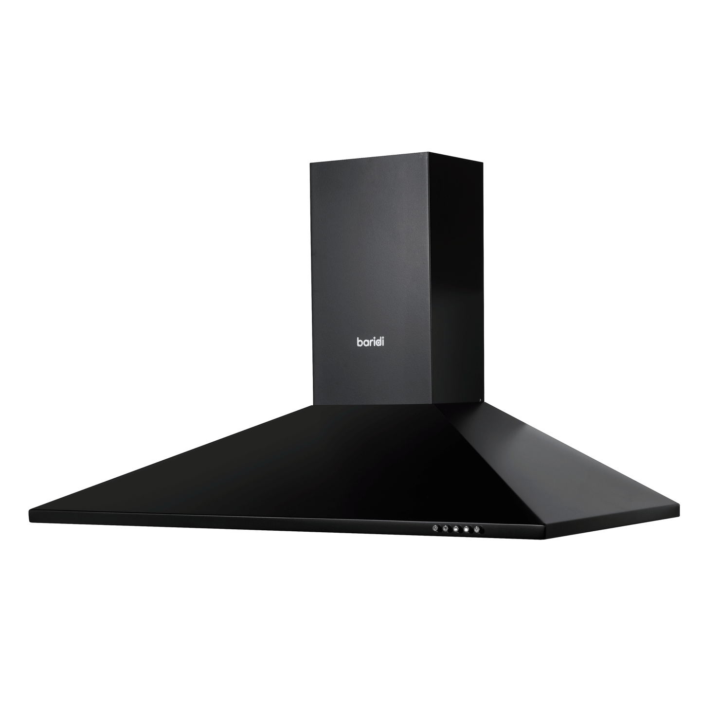 Baridi 90cm Chimney Style Cooker Hood with Carbon Filters, Black - DH59
