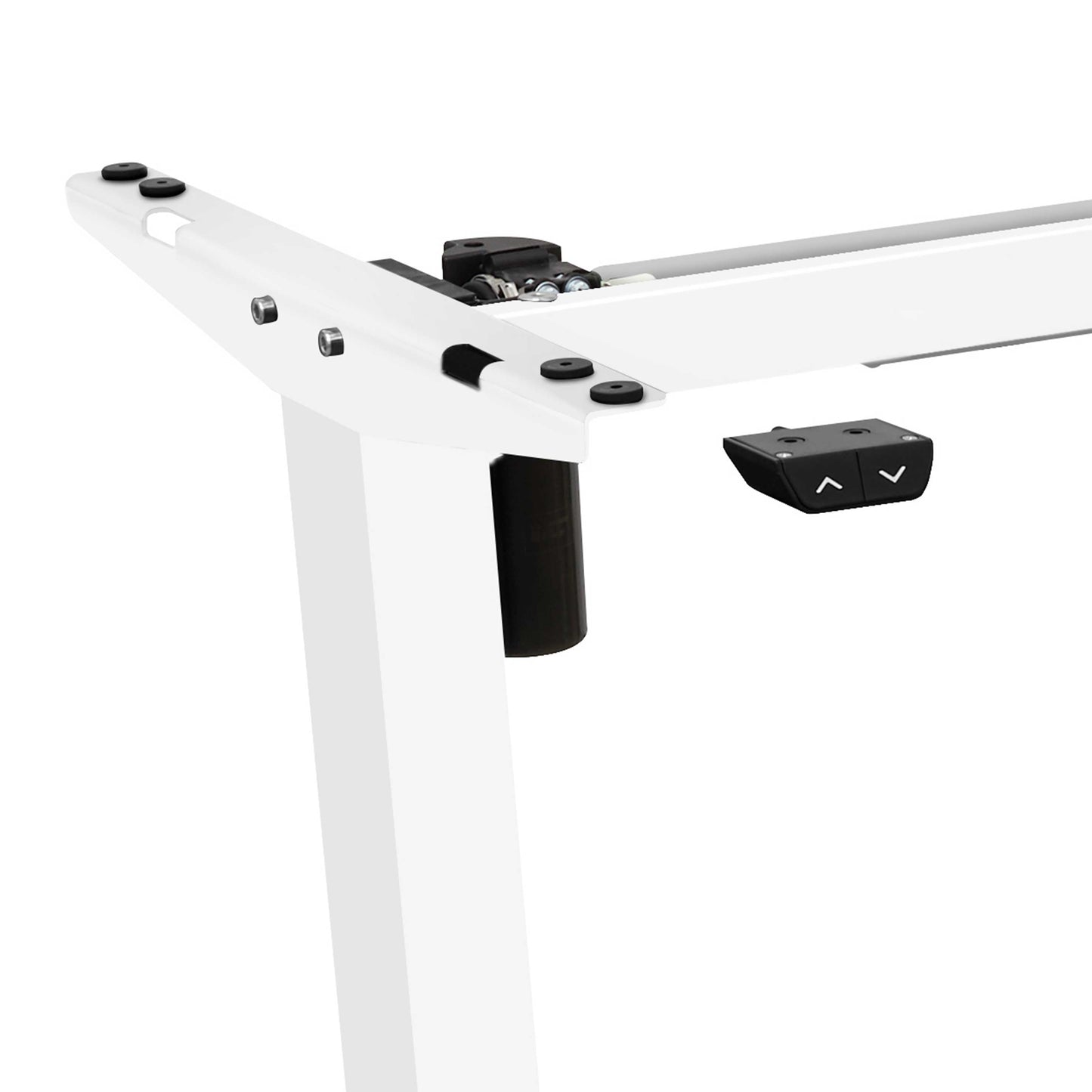 Single Motor Adjustable Sit & Stand Desk Frame, 70kg Capacity, White - DH64