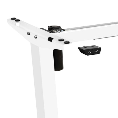 Single Motor Adjustable Sit & Stand Desk Frame, 70kg Capacity, White - DH64