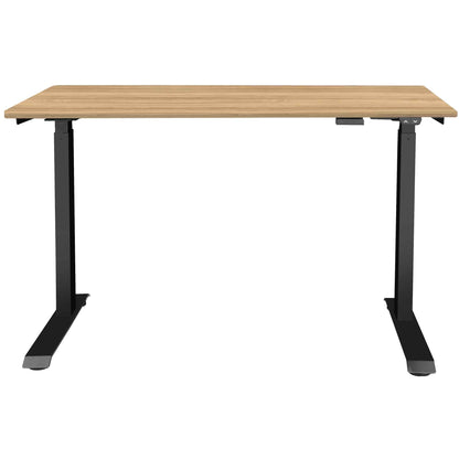 Single Motor Height Adjustable Sit & Stand Desk, Oak, 1200 x 600mm - DH66
