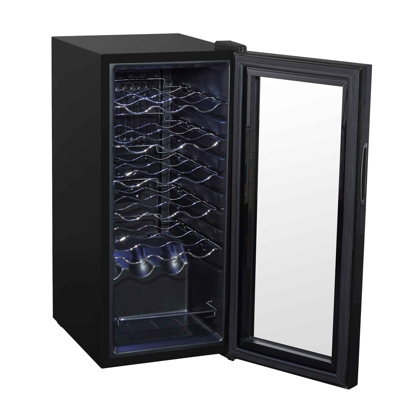 Baridi 18 Bottle Wine Cooler Fridge with Digital Touch Screen Controls & LED Light, Black - DH6