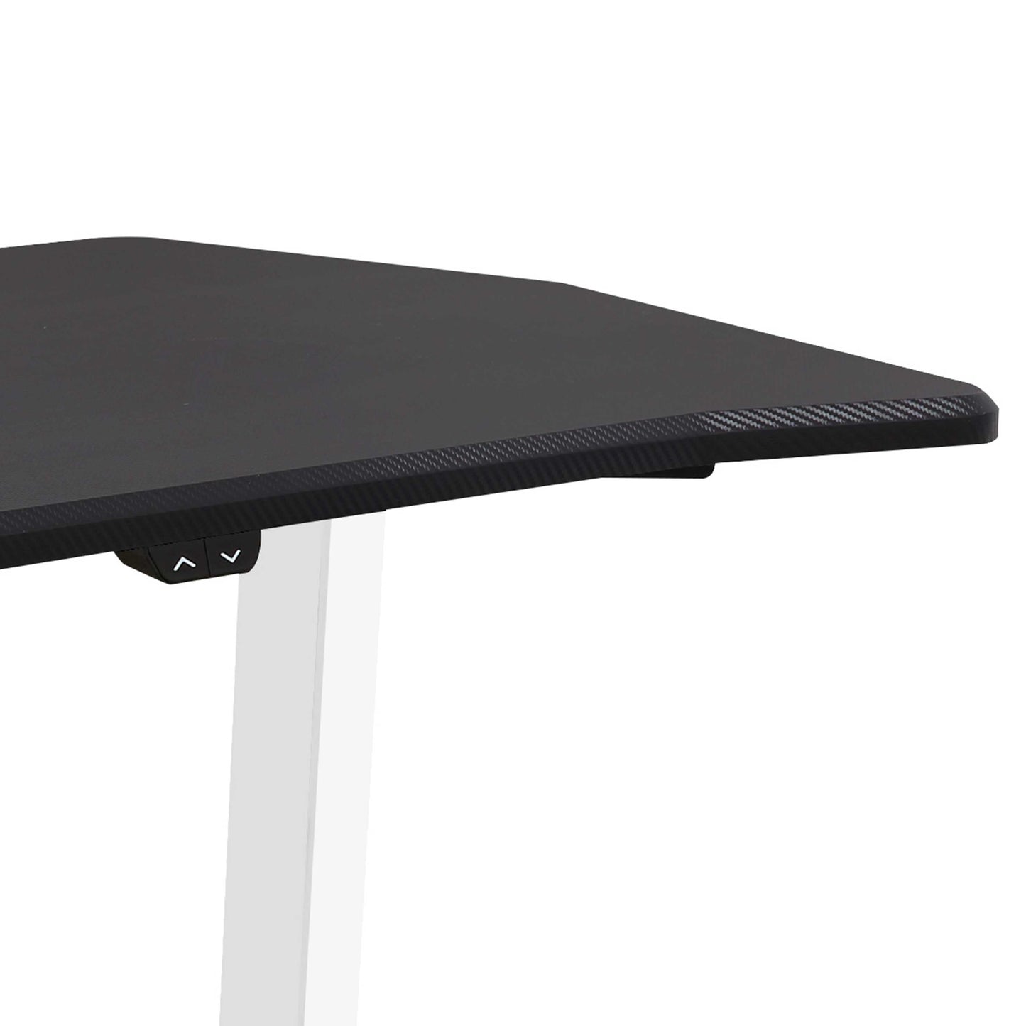 Single Motor Height-Adjustable Electric Sit & Stand Gaming Desk with Carbon Fibre Desktop - DH70