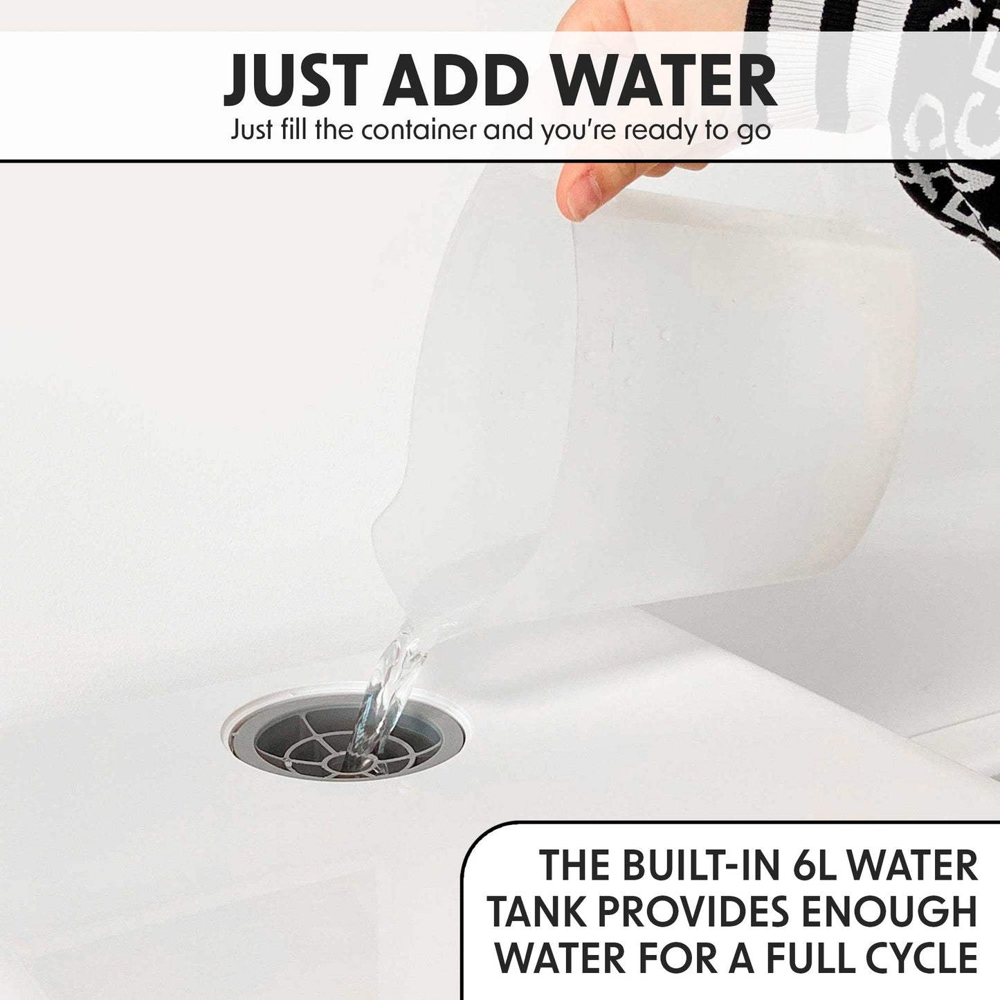 Baridi Mini Portable Tabletop 6L Dishwasher with 3 Place Settings, 7 Wash Functions - DH72