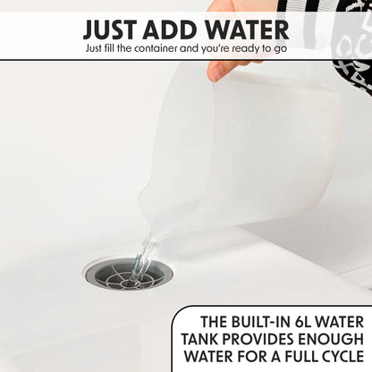 Baridi Mini Portable Tabletop 6L Dishwasher with 3 Place Settings, 7 Wash Functions - DH72