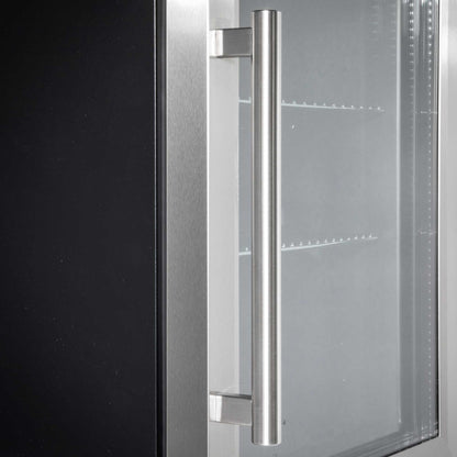 Baridi 50L Mini Drinks & Beer Fridge/Wine Cooler with LED Light, Stainless Steel - DH75