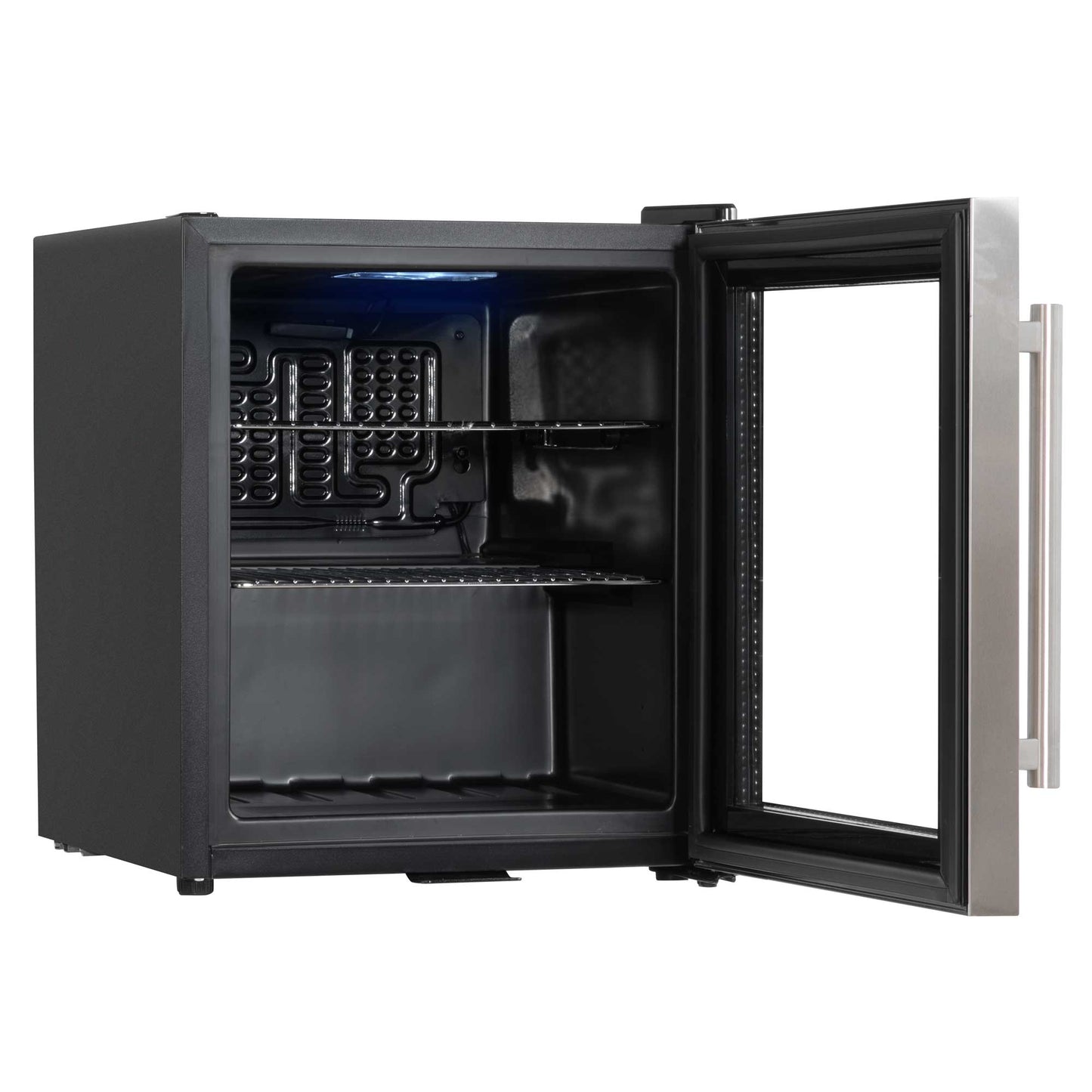 Baridi 50L Mini Drinks & Beer Fridge/Wine Cooler with LED Light, Stainless Steel - DH75