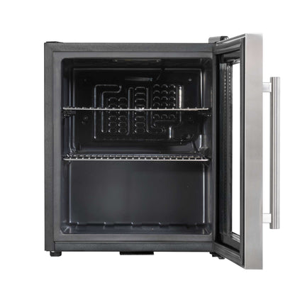 Baridi 50L Mini Drinks & Beer Fridge/Wine Cooler with LED Light, Stainless Steel - DH75