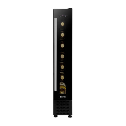 Baridi 7 Bottle 15cm Slim Wine Cooler with Digital Touch Screen Controls - Black - DH76