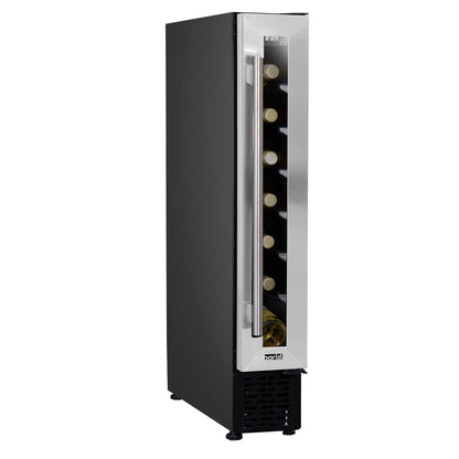 Baridi 7 Bottle 15cm Slim Wine Cooler with Digital Touch Screen Controls - Stainless Steel - DH77