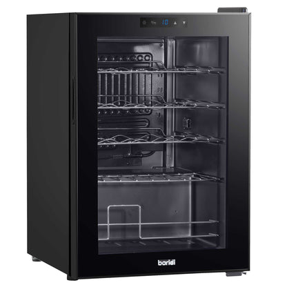 Baridi 20 Bottle Wine Cooler Fridge with Digital Touch Screen Controls & LED Light, Black - DH8