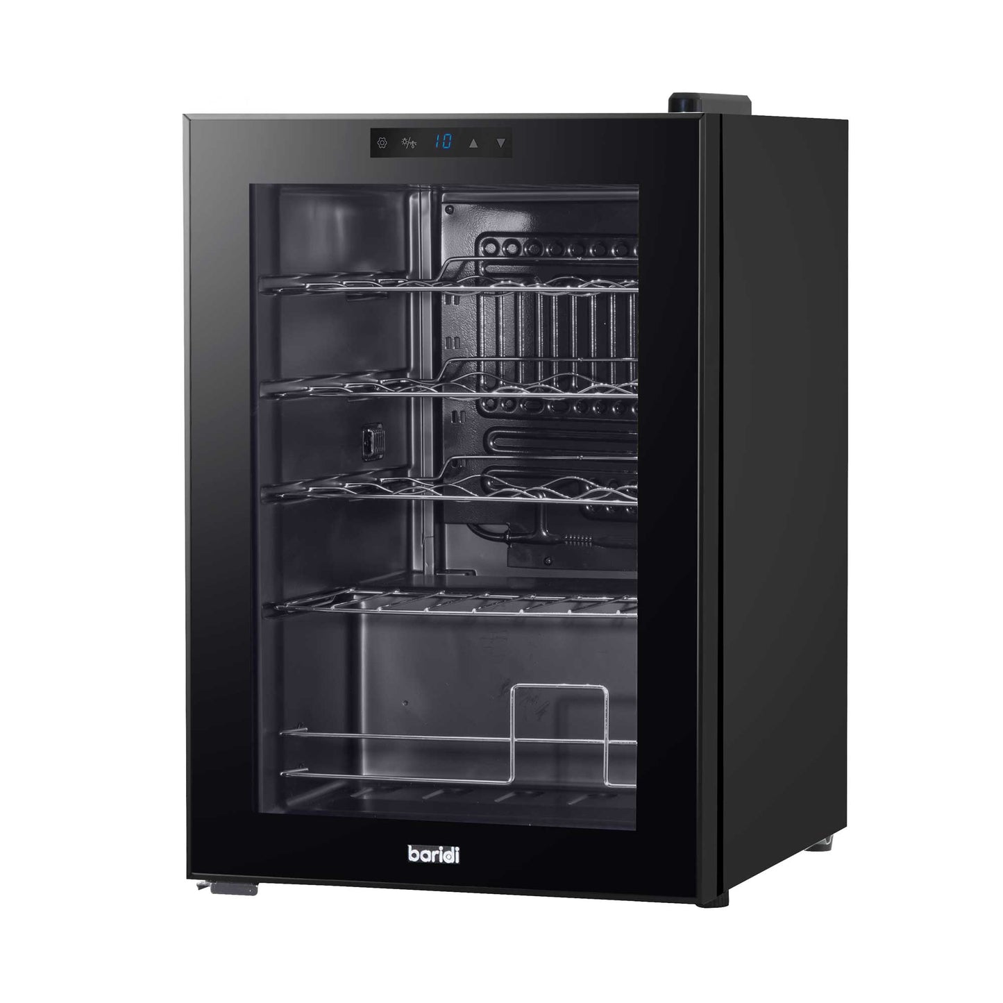 Baridi 20 Bottle Wine Cooler Fridge with Digital Touch Screen Controls & LED Light, Black - DH8