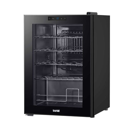 Baridi 20 Bottle Wine Cooler Fridge with Digital Touch Screen Controls & LED Light, Black - DH8