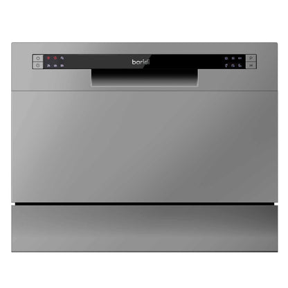 Baridi Compact Tabletop Dishwasher 6 Place Settings, 6 Programmes, Low Noise, 6.5L - Silver - DH84